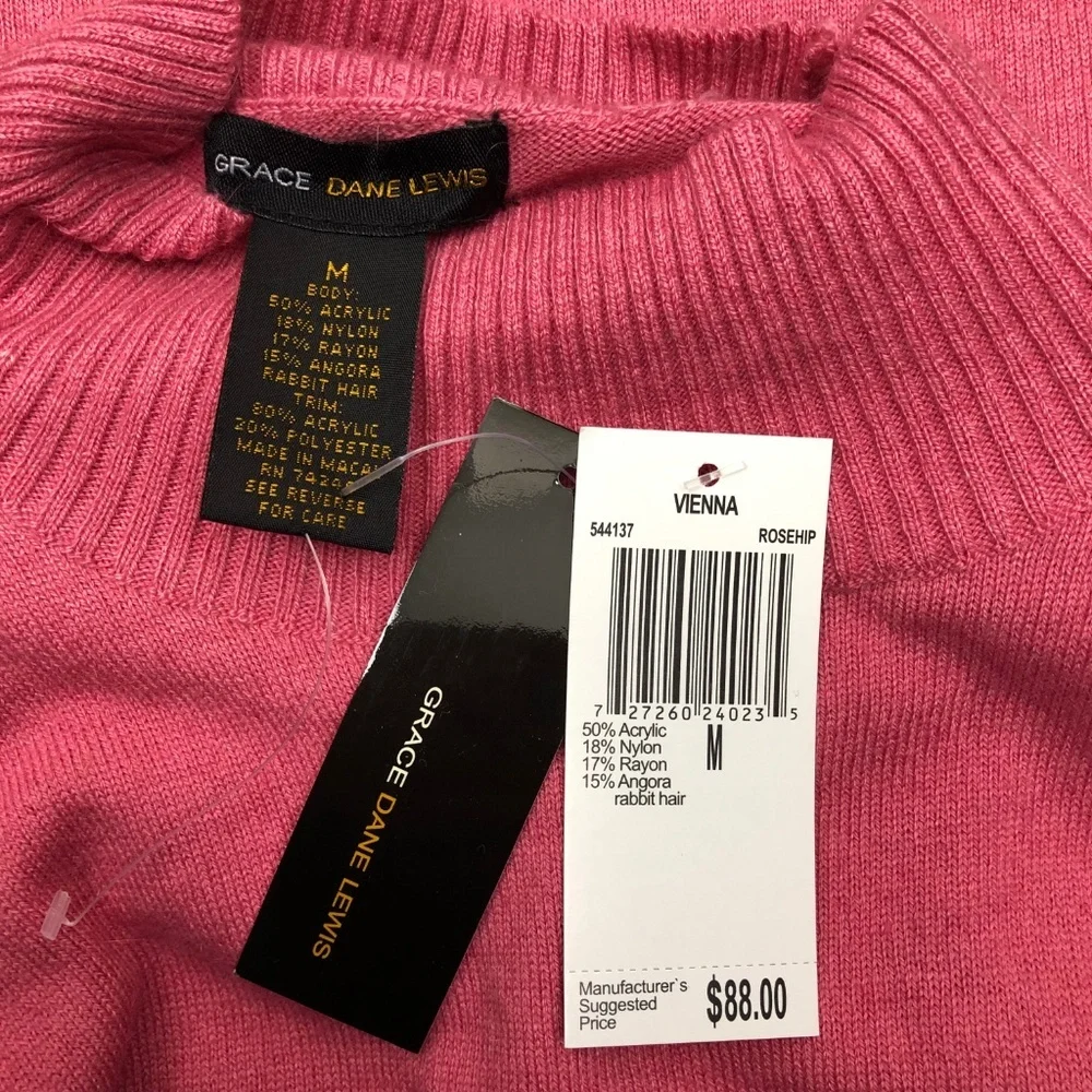 Grace Dane Lewis Knit Tank with Removable Faux Fur Collar Medium